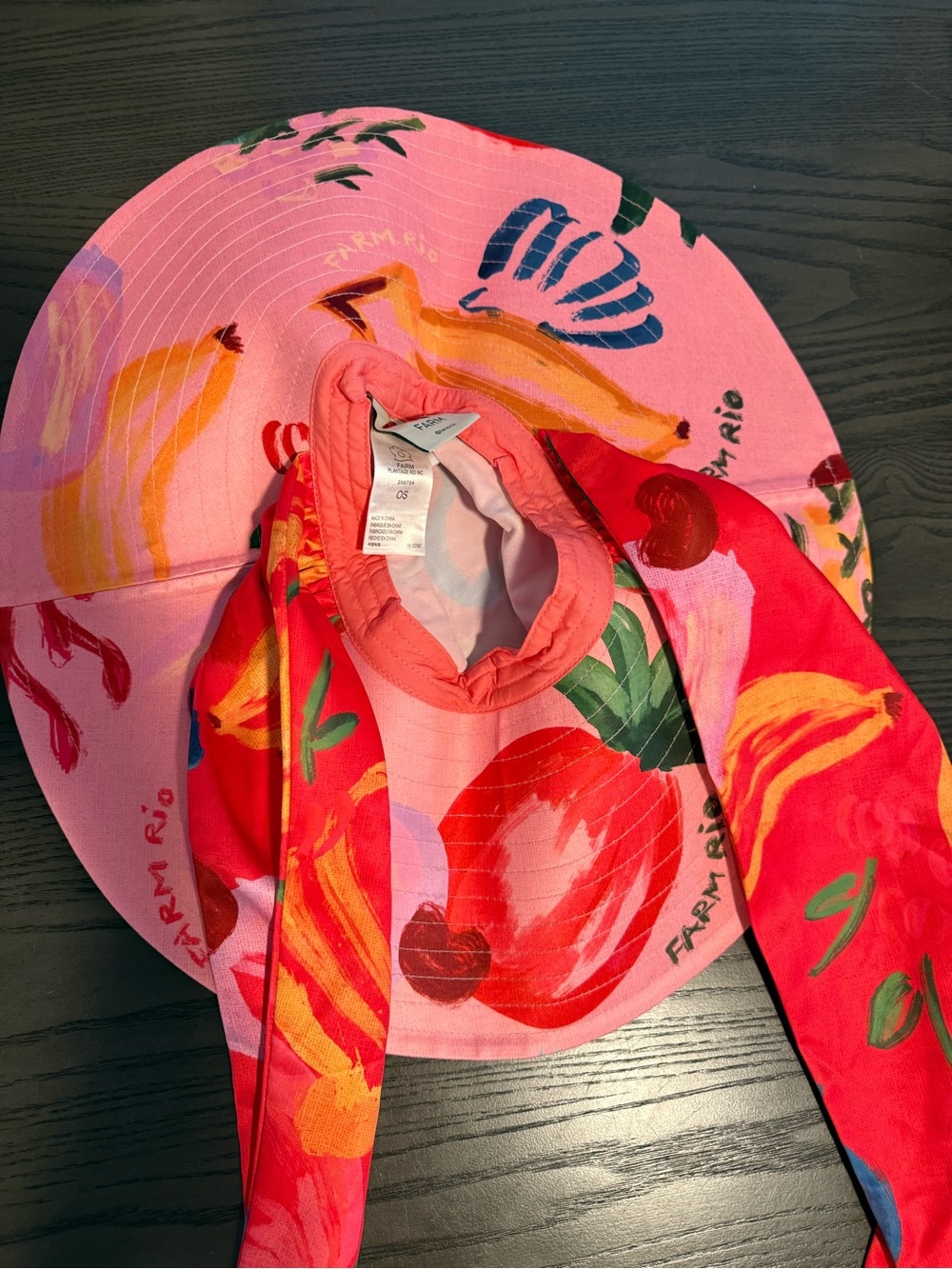 Farm Rio Sun Hat with Ties - Picture 4 of 10